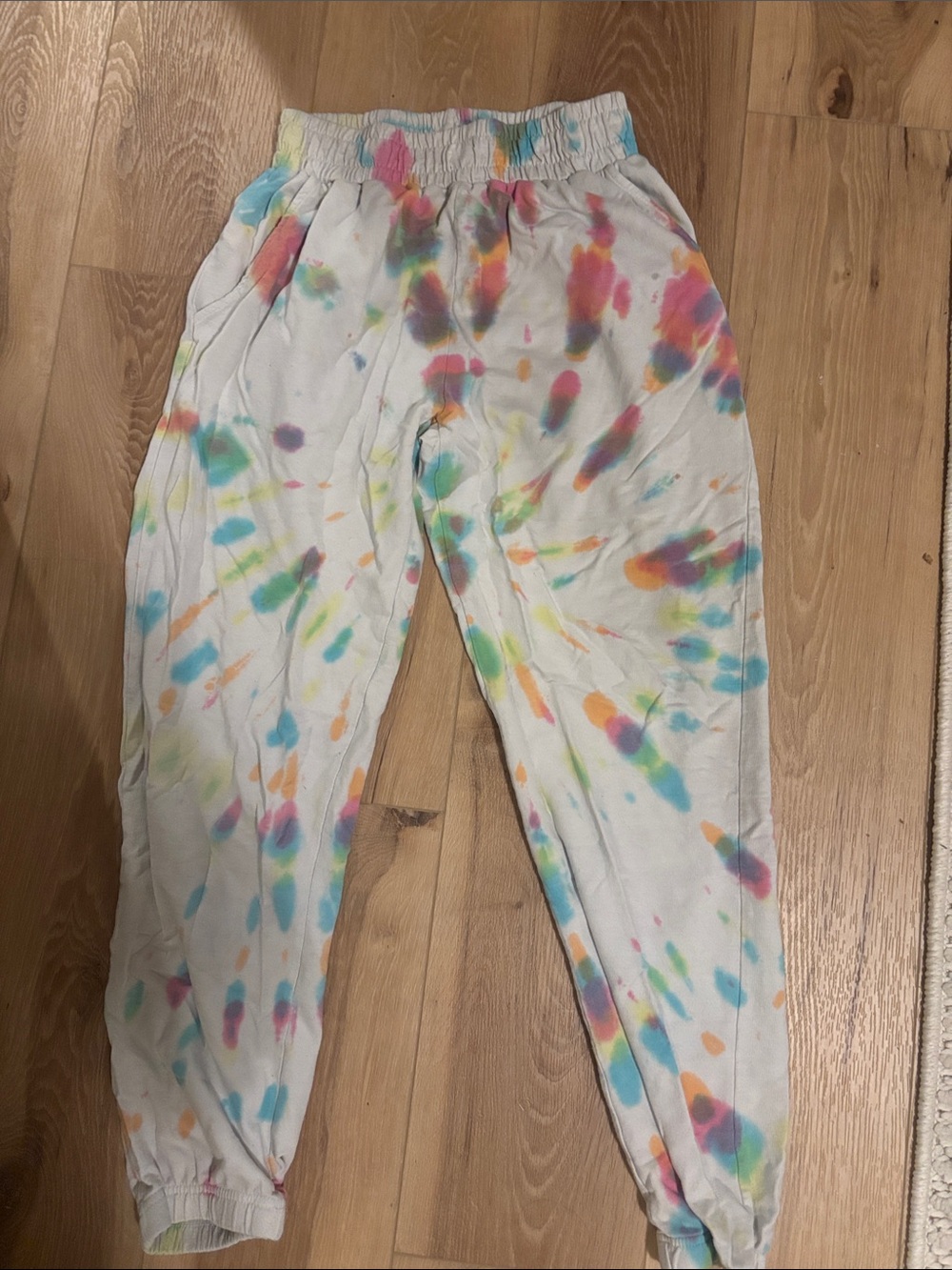 Multicolor Tie-Dye Sweatpants - White Base